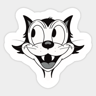 Retro Cartoon Cat Sticker